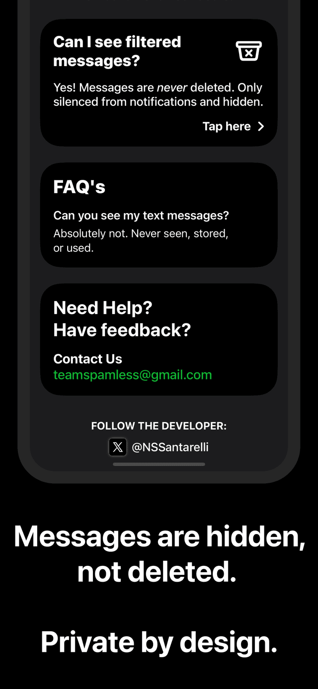 SpamLess intro screenshot